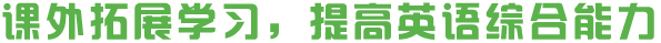 课外拓展学习,提高英语综合能力